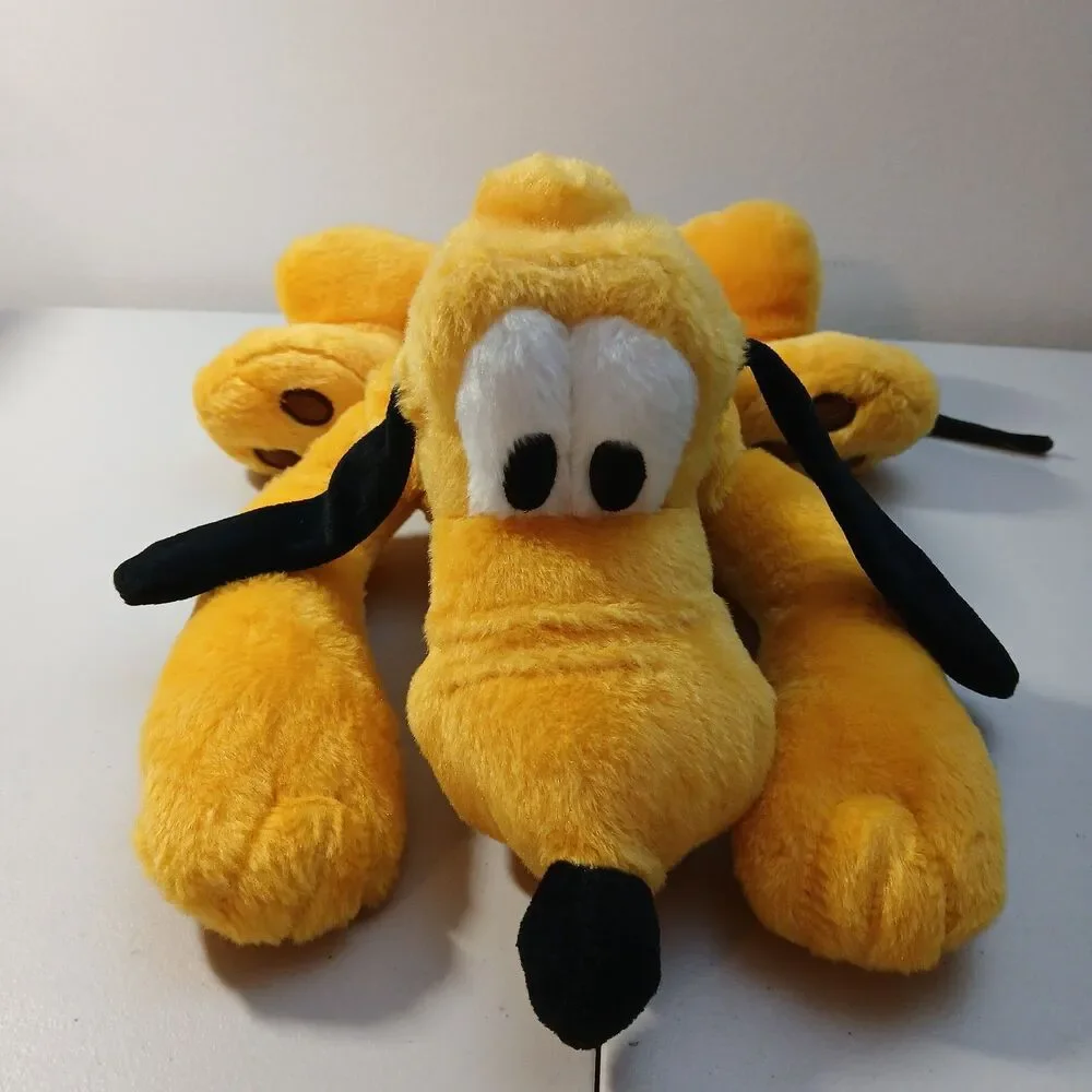 Disney Store Mickey & Friends Laying Pluto Dog Stuffed Plush Animal Toy Doll 14